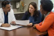 Gastroenterology practice administrator reviewing procedure billing