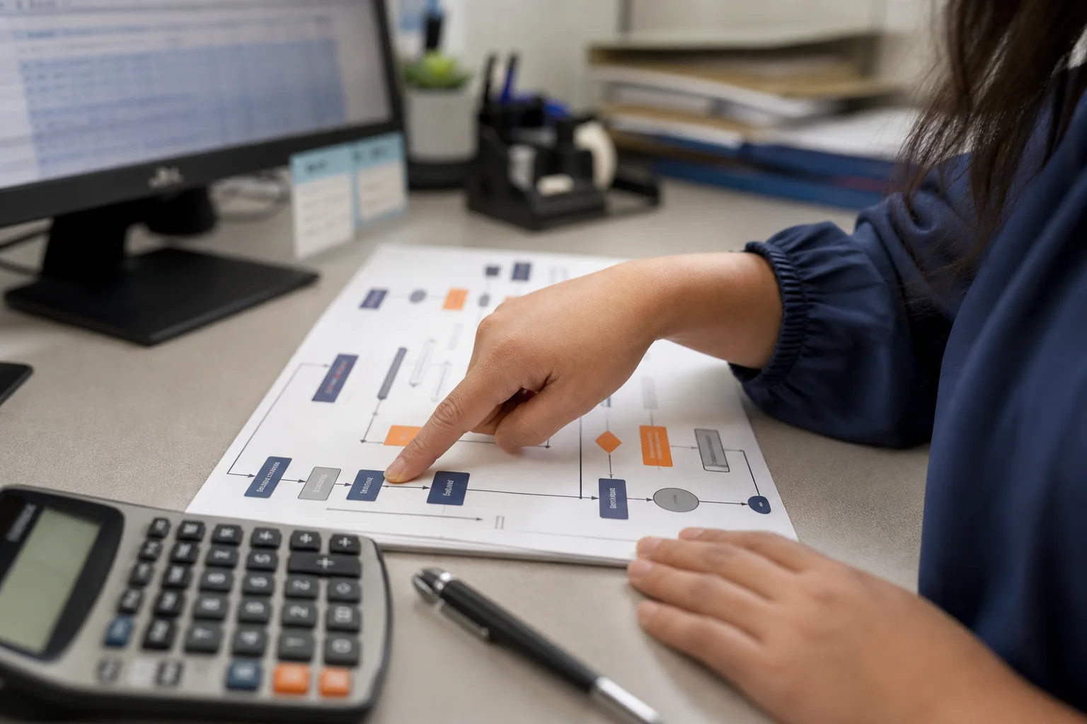 Medical billing analyst tracing a claim from submission through payer resolution