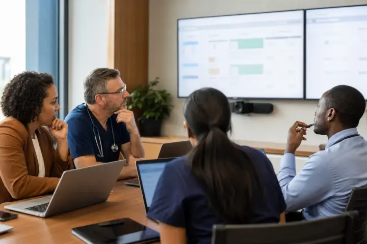Medical practice leadership comparing management software workflows