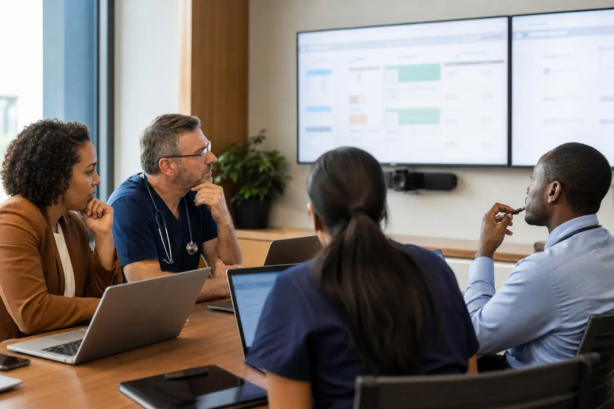 Medical practice leadership comparing management software workflows