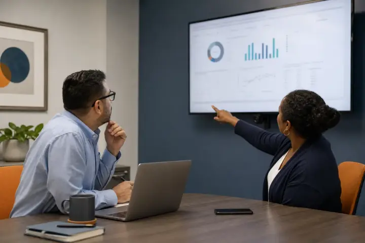 Medical practice leaders reviewing revenue-cycle performance measures
